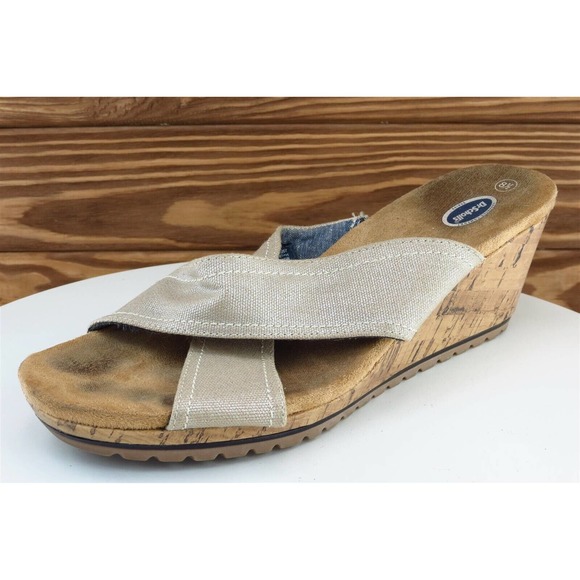 Dr. Scholl's Sz 8.5 M Brown Slide Fabric Women Sandals - Picture 1 of 8